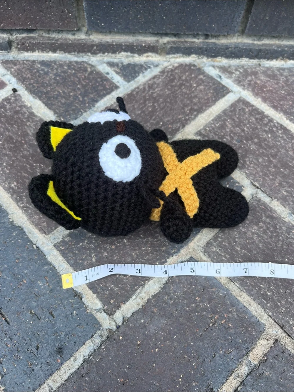 Hand Crocheted Felix the Stylish Black Cat Stuffed Animal Plushie!